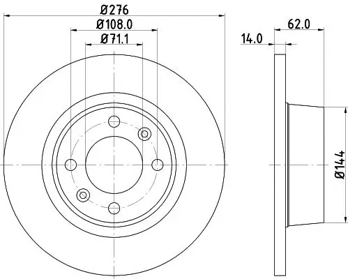 Handler.Part Brake disc MINTEX MDC1521 1