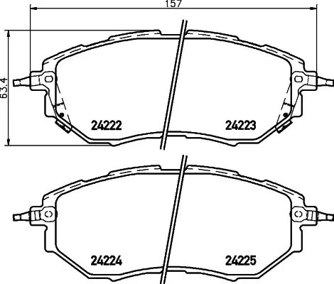 Handler.Part Brake pad set, disc brake MINTEX MDB2704 1