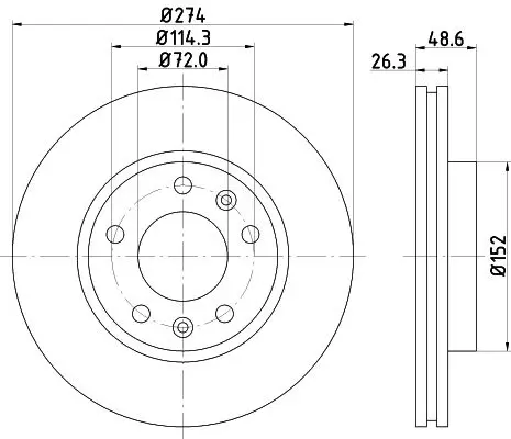 Handler.Part Brake disc MINTEX MDC1769 1