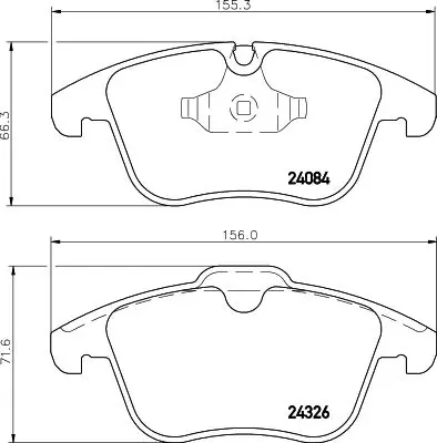 Handler.Part Brake pad set, disc brake MINTEX MDB3713 1