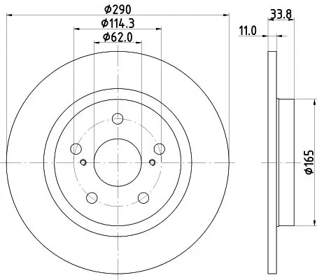 Handler.Part Brake disc MINTEX MDC2169 1