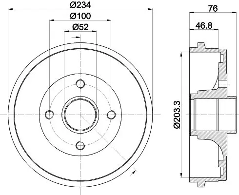 Handler.Part Brake drum MINTEX MBD317 1