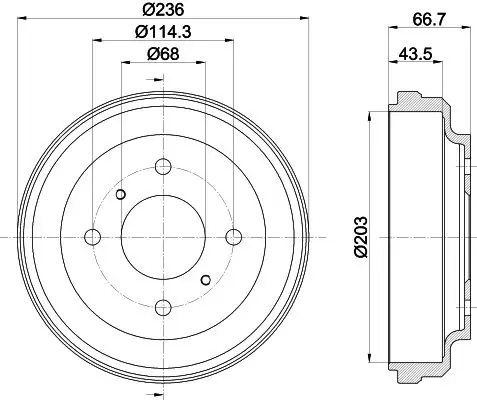 Handler.Part Brake drum MINTEX MBD306 1