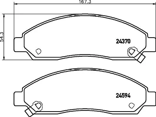 Handler.Part Brake pad set, disc brake MINTEX MDB2632 1