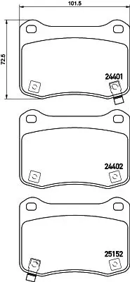 Handler.Part Brake pad set, disc brake MINTEX MDB3111 1