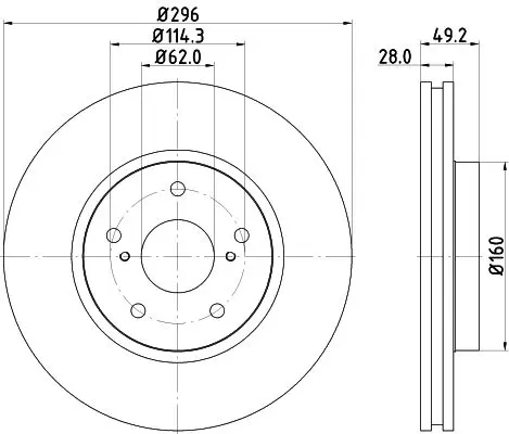 Handler.Part Brake disc MINTEX MDC2086 1