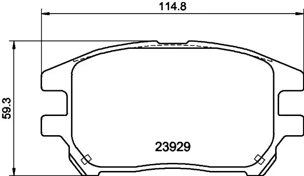 Handler.Part Brake pad set, disc brake MINTEX MDB2325 1