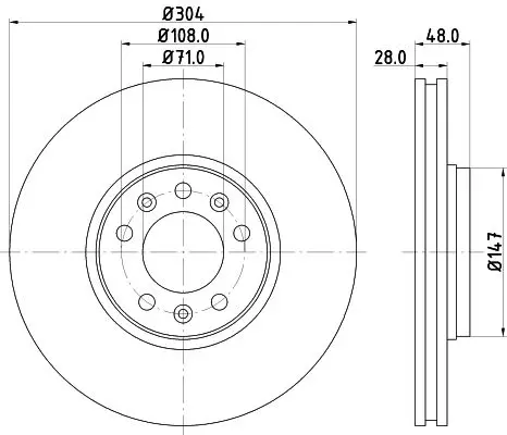 Handler.Part Brake disc MINTEX MDC1848C 1