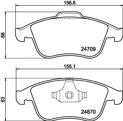 Handler.Part Brake pad set, disc brake MINTEX MDB3044 1