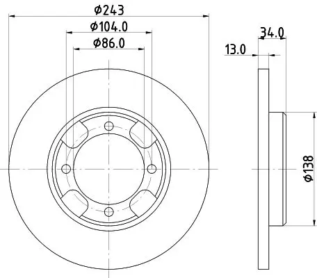 Handler.Part Brake disc MINTEX MDC387 1