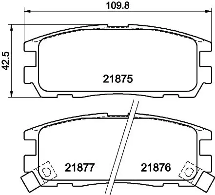 Handler.Part Brake pad set, disc brake MINTEX MDB1698 1