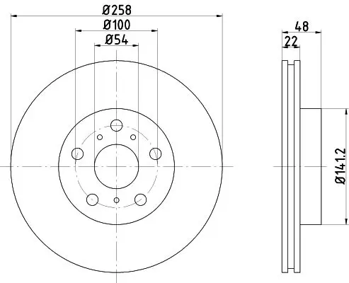 Handler.Part Brake disc MINTEX MDC881 1