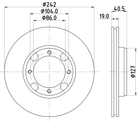 Handler.Part Brake disc MINTEX MDC845 1