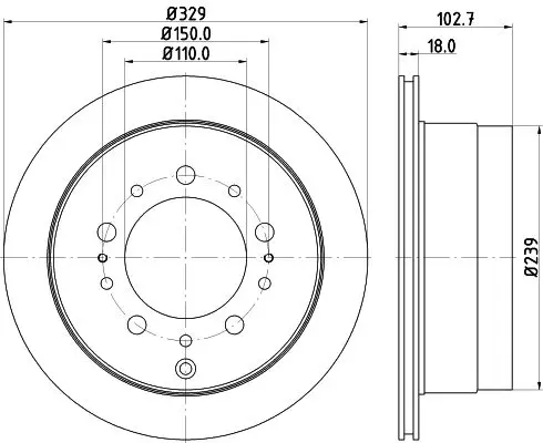 Handler.Part Brake disc MINTEX MDC1871 1