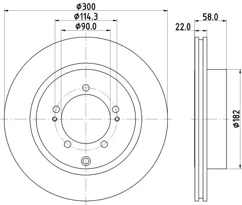 Handler.Part Brake disc MINTEX MDC1574 1