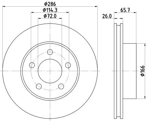 Handler.Part Brake disc MINTEX MDC1334 1