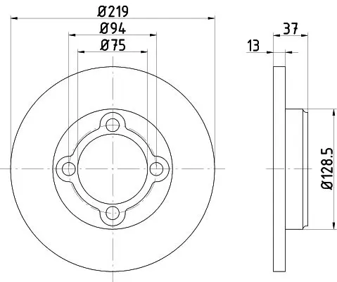 Handler.Part Brake disc MINTEX MDC1026 1