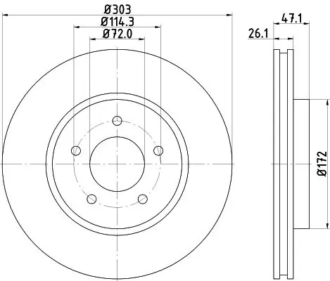 Handler.Part Brake disc MINTEX MDC2114 1