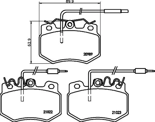 Handler.Part Brake pad set, disc brake MINTEX MDB1327 1