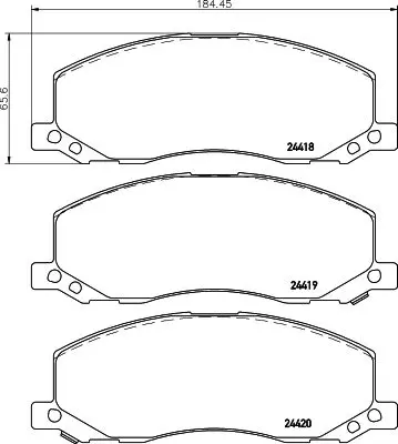 Handler.Part Brake pad set, disc brake MINTEX MDB2871 1