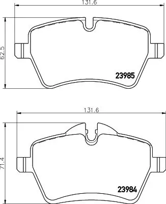 Handler.Part Brake pad set, disc brake MINTEX MDB2816 1