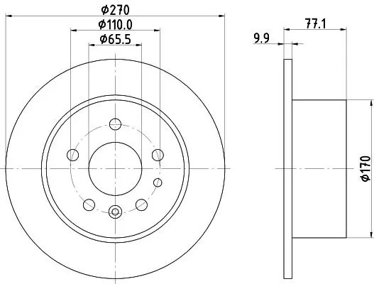 Handler.Part Brake disc MINTEX MDC1069 1