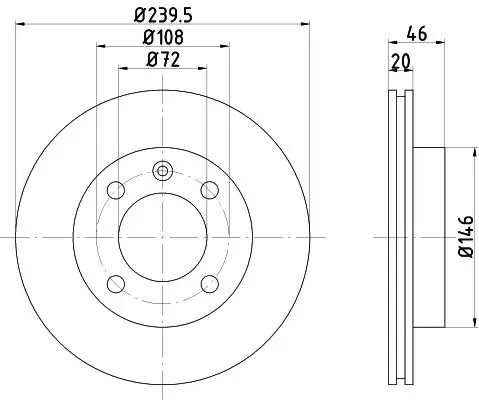 Handler.Part Brake disc MINTEX MDC347 1