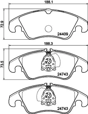 Handler.Part Brake pad set, disc brake MINTEX MDB3177 1