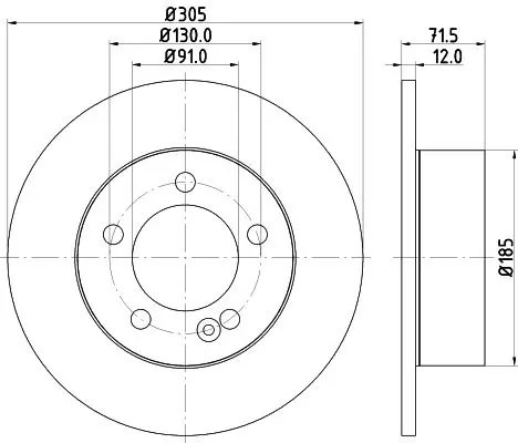 Handler.Part Brake disc MINTEX MDC2242 1