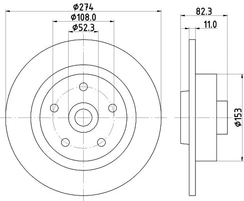 Handler.Part Brake disc MINTEX MDC1534 1