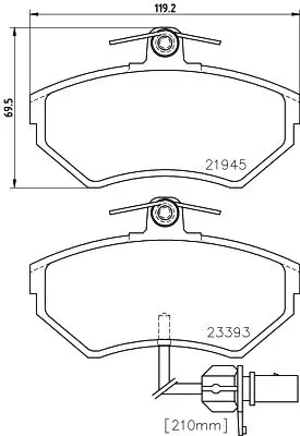 Handler.Part Brake pad set, disc brake MINTEX MDB2075 1