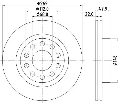 Handler.Part Brake disc MINTEX MDC1923 1