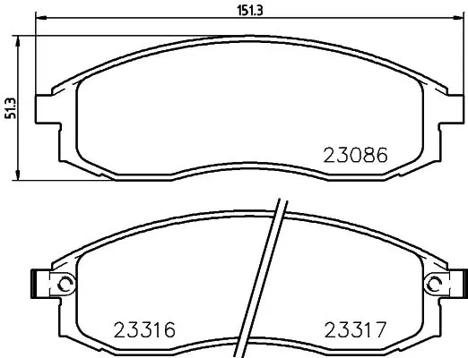 Handler.Part Brake pad set, disc brake MINTEX MDB2122 1