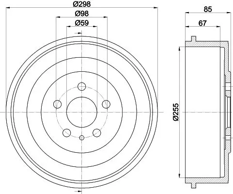 Handler.Part Brake drum MINTEX MBD034 1