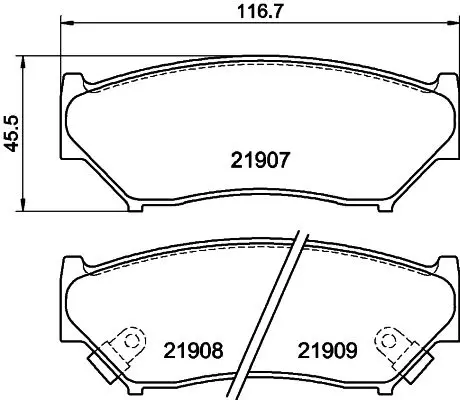 Handler.Part Brake pad set, disc brake MINTEX MDB1690 1