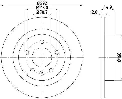 Handler.Part Brake disc MINTEX MDC2134C 1