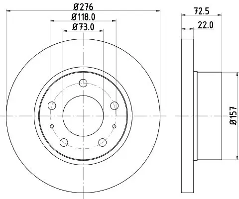 Handler.Part Brake disc MINTEX MDC1438 1