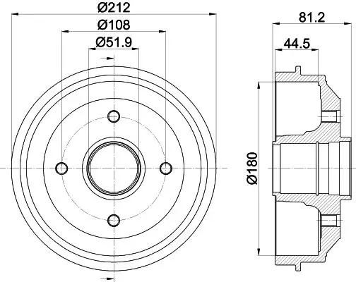 Handler.Part Brake drum MINTEX MBD025 1