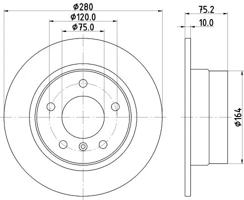 Handler.Part Brake disc MINTEX MDC1814 1