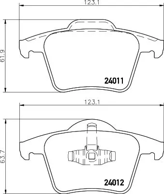 Handler.Part Brake pad set, disc brake MINTEX MDB2613 1