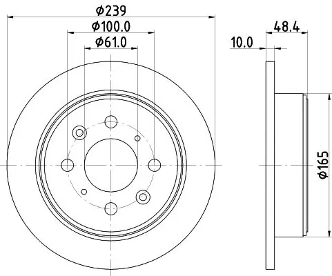 Handler.Part Brake disc MINTEX MDC644 1