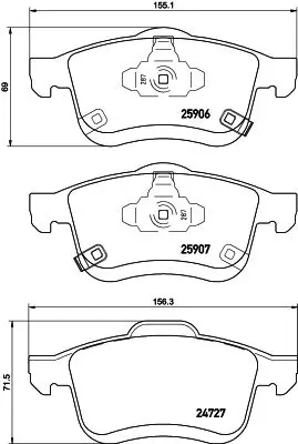 Handler.Part Brake pad set, disc brake MINTEX MDB3424 1