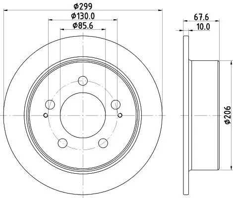 Handler.Part Brake disc MINTEX MDC2212 1