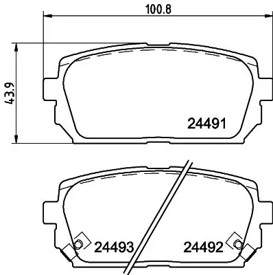 Handler.Part Brake pad set, disc brake MINTEX MDB2866 1