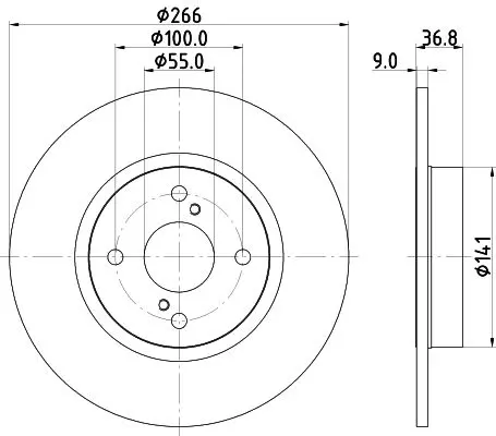 Handler.Part Brake disc MINTEX MDC1302 1