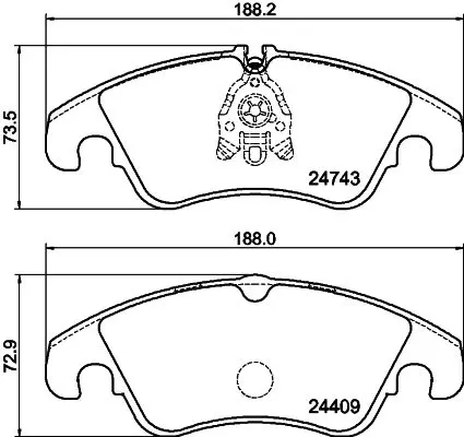 Handler.Part Brake pad set, disc brake MINTEX MDB3041 1