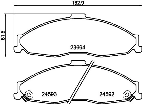 Handler.Part Brake pad set, disc brake MINTEX MDB2383 1