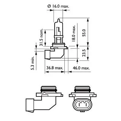 Handler.Part Bulb, headlight PHILIPS 9005PRC1 3