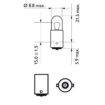 Handler.Part Bulb, indicator PHILIPS 12929B2 3