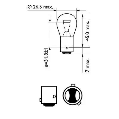 Handler.Part Bulb, stop light PHILIPS 12594B2 3